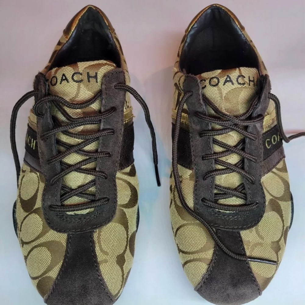 Coach Brown and Tan Sneakers